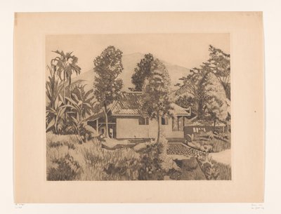 茂物以山为背景的房屋
以萨拉克火山（？ 作者 威廉·阿诺杜斯·维特森