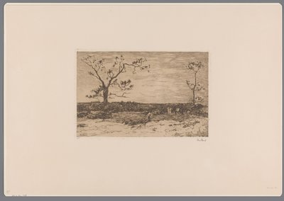 光秃秃的树木和伐木工人的景观
砍木装车（原标题） 作者 Willem de Zwart（艺术家签名）