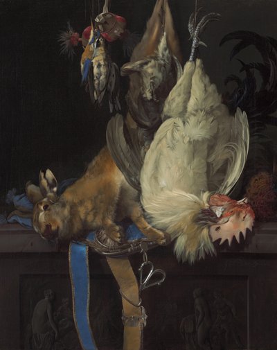 静物与死亡游戏》，1661年。 作者 威廉·范·阿尔斯特