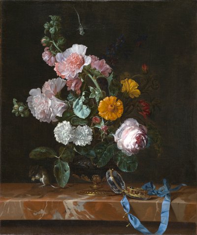 Vanitas 花静物，c.1656-1657（布面油画） 作者 威廉·范·阿尔斯特