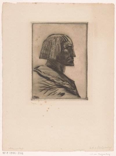 埃及男子的肖像 埃及人（原名） 作者 Willem van Konijnenburg（艺术家签名）