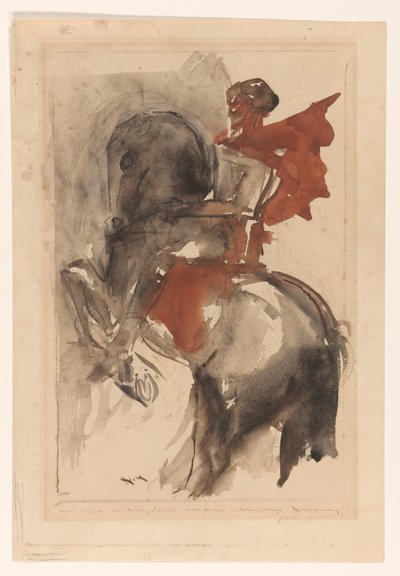 马背上的骑士 作者 Willem van Konijnenburg（艺术家签名）