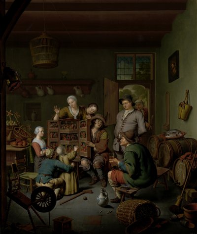 Raree表演（不是Fraay Curieus） 作者 威廉·范·米耶里斯（Willem Van Mieris）