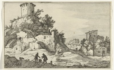 塔楼遗址
罗马遗址和海岸景观（系列 1）（系列名称） 作者 Willem van Nieulandt (II)