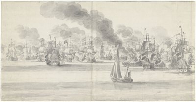 卡特维克战役（左页），1653 年 作者 威廉·范德维尔德 (II)