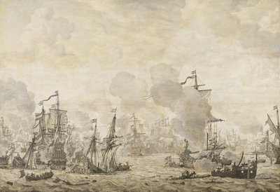 1658 年 11 月 8 日荷兰和瑞典舰队在峡湾的战斗插曲 作者 威廉·范德维尔德（一）