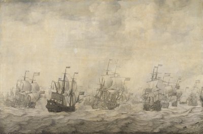 1665-67 年第二次英荷战争中 1666 年 6 月 11-14 日四天战役的插曲 作者 威廉·范德维尔德（一）