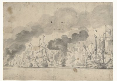 1665 年 6 月 13 日洛斯托夫特战役 作者 威廉·范德维尔德（一）