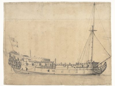 忠诚乔治号，1666 年 6 月四天战役后入役 作者 威廉·范德维尔德 (II)