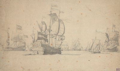 荷兰中队列阵，1672 年 5 月？ 作者 威廉·范·德·维尔德·韦尔德