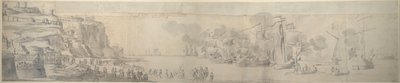 摩德纳的玛丽于 1673 年 11 月 21 日至 12 月 1 日在多佛尔登陆，约 1673 年（石墨） 作者 威廉·范·德·维尔德·韦尔德