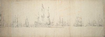 洛斯托夫特战役前一天，1665 年 6 月 2 日至 12 日 作者 威廉·范·德·维尔德·韦尔德