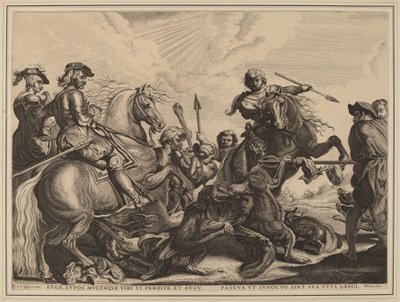 猎狼 作者 彼得·保罗·鲁本斯爵士之后的威廉·范德莱乌