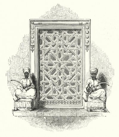 Ala-ed-Deen门前的两个太监（雕版画 作者 威廉（后）哈维