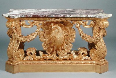 桌子，约1735年（雕刻的鎏金木） 作者 威廉（后）肯特