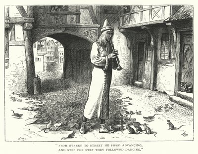 The Pied Piper Of Hamelin (engraving) 作者 威廉（后）拉尔斯顿