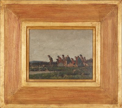 穿越风景的人物（布面油画） 作者 威廉（尼科尔森的圈子）