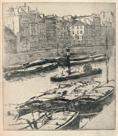 大奥古斯汀码头，1915年 作者 威廉·利维
