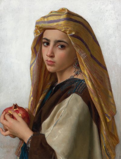 拿着石榴的女孩 作者 William Adolphe Bouguereau