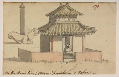 170 Temple "On the Road side between Tong-tcheon  Pekin. 作者 威廉·亚历山大