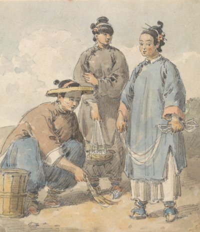 三位街头卖艺的中国妇女 作者 威廉·亚历山大