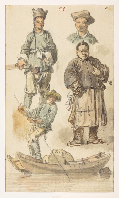 f.11 58 幅中国研究，选自马戛尔尼勋爵于 1792 年至 1794 年间出使中国期间绘制的 372 幅风景、海岸线、服饰和日常生活图册（纸面铅笔和水彩画） 作者 威廉·亚历山大