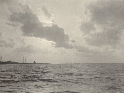 水上日落，1890 年代（照片） 作者 威廉·B·波斯特