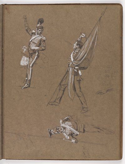 研究油画，《国旗：1811年5月16日，阿尔布黑拉》。 作者 威廉·巴恩斯（William Barnes）羊毛