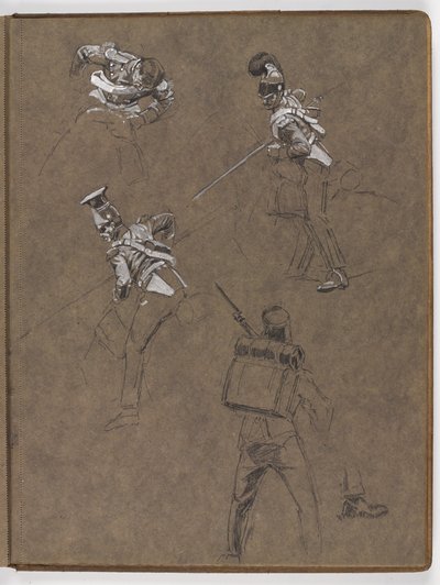 研究油画，《国旗：1811年5月16日，阿尔布黑拉》。 作者 威廉·巴恩斯（William Barnes）羊毛