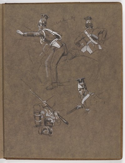 研究油画，《国旗：1811年5月16日，阿尔布黑拉》。 作者 威廉·巴恩斯（William Barnes）羊毛