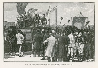 伦敦Kennington Common的Chartist演示 作者 威廉·巴恩斯（William Barnes）羊毛
