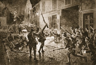 1914年8月，Landrecies的Coldstream卫兵 作者 William Barnes Wollen