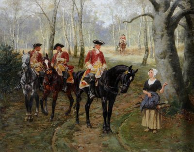 巡逻队》，约 1906 年（布面油画） 作者 威廉·巴恩斯（William Barnes）羊毛