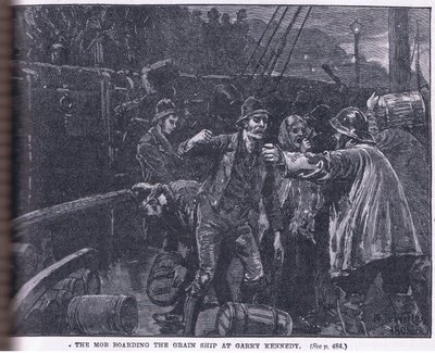 公元1841年加里肯尼迪登上一艘谷物船 作者 威廉·巴恩斯（William Barnes）羊毛