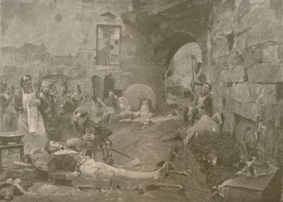 拿破仑和兰尼元帅在埃斯林》，1809年，1896年 作者 威廉·巴克斯特·帕默·克洛森