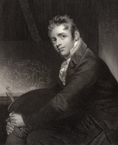 由H. Robinson雕刻的David Wilkie爵士，来自&39;国家肖像画廊，第五卷&39;，出版于1835年 作者 威廉·比奇