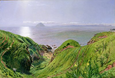 艾尔萨·克雷格（Ailsa Craig）和艾伦岛（Isle of Arran）风景 作者 威廉·贝尔·斯科特