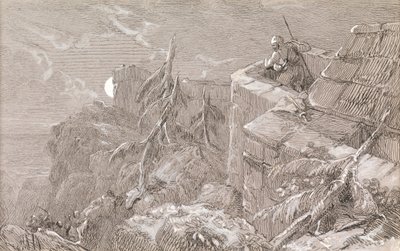 冲入城堡（带有笔触的笔墨） 作者 威廉·贝尔·斯科特