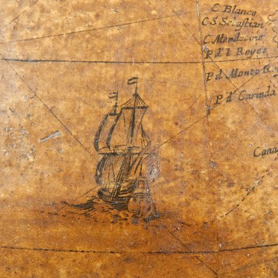 早期的英国地球仪，约1673年 作者 威廉·贝瑞