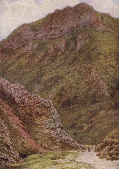 The Lion Rock in the Winnats, between Castleton and Edale (colour litho) 作者 威廉·比斯科姆·加德纳