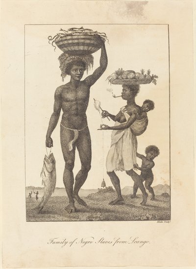 来自朗格的奴隶家庭，1793年。 作者 威廉·布雷克