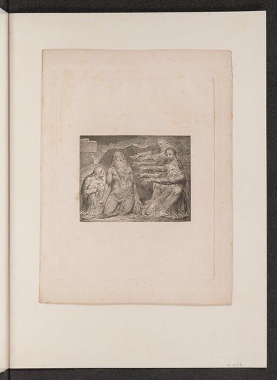 约伯被他的朋友斥责，1825年。 作者 威廉·布雷克