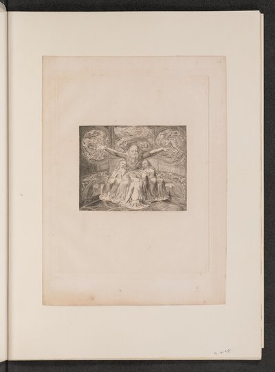 约伯和他的女儿们，1825年。 作者 威廉·布雷克