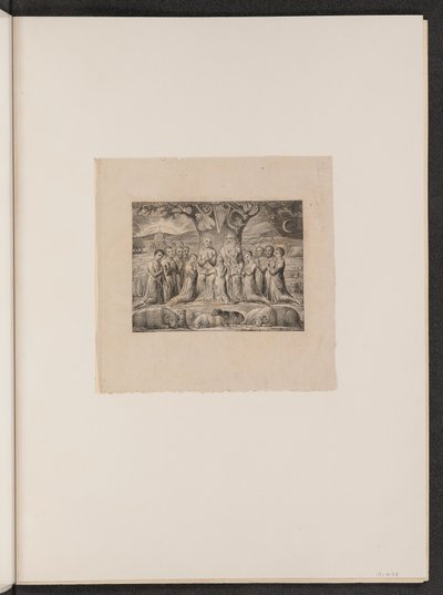 约伯和他的家庭》，1825年。 作者 威廉·布雷克