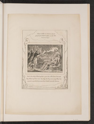 约伯的安慰者，1825年。 作者 威廉·布雷克