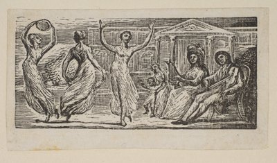 Menalcus看女人跳舞，出自桑顿的《维吉尔牧师》，1821年。 作者 威廉·布雷克