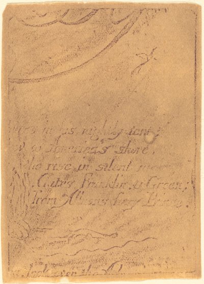 从《预言》的废版碎片上重刻，1793年。 作者 威廉·布雷克