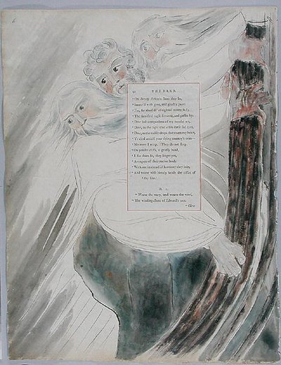 The Bard，来自“托马斯·格雷诗集”的设计58 作者 威廉·布雷克