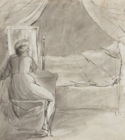 死亡之床（右图） 作者 威廉·布雷克