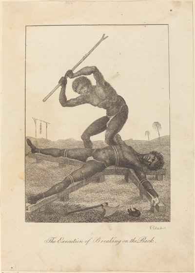 在架子上执行破案，1793年。 作者 威廉·布雷克